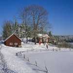 197 Skidåknig vid stugan på Kroppefjäll i Dalsland