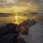 138 Vinterkväll vid  Mollösund i Bohuslän