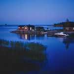 98 Augusti kväll vid Sunnanå, Vänern i Dalsland